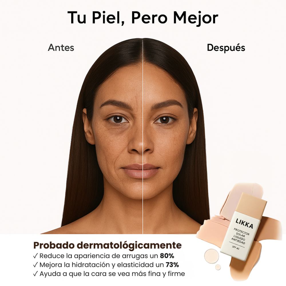 Protector Solar Líquido Antiedad